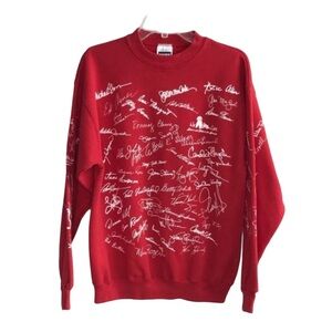 Actors and Others for Animals signature sweatshirt in red and white size Large